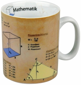KÖNITZ 1113301063 Wissensbecher MATHEMATIK 490 ml aus Porzellan / Motivbecher