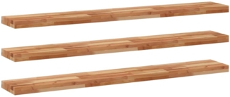 vidaXL Schweberegale 3 Stk. 140x20x4 cm Massivholz Akazie Ölbehandelt 3279597