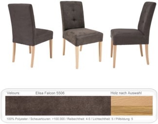 Stuhl Agnes 2 Varianten Polsterstuhl Esszimmerstuhl Massivholzstuhl Buche natur lackiert, Elisa Falcon