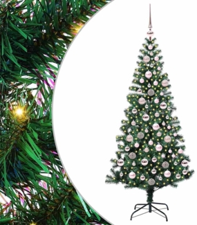 vidaXL Künstlicher vorbeleuchteter Weihnachtsbaum Grün 180 cm 3396764