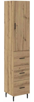 vidaXL Highboard Artisan-Eiche 34,5 x 34 x 180 cm Holzwerkstoff 3415916