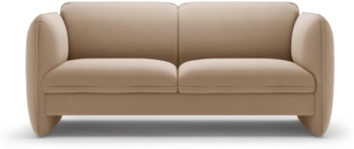 Micadoni Sofa Georgia 2-Sitzer Samt Mandel Beige
