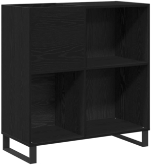 vidaXL Schallplattenschrank Schwarz Eichen-Optik 85 x 38 x 89 cm 862916