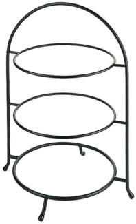Contacto Etagere, Stahldraht, Telleretagere, schwarz für Teller 27-30 cm, 11'', dreistufig, Stahldra