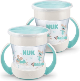 NUK Trinklernbecher NUK Mini Magic Cup Mint – 2er Pack, Kindgerecht & BPA-frei, 2-tlg.