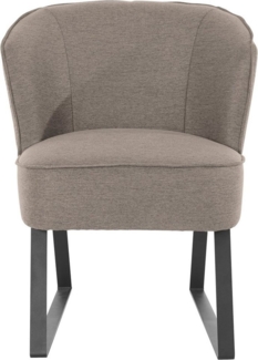 exxpo - sofa fashion Sessel Americano, Loungesessel, mit Keder und Metallfüßen, Bezug in verschiedenen Qualitäten, 1 Stck.