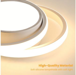 Riserva LED Deckenleuchte LED Deckenleuchte Rund 2er Set 36W Warmweiß 3000K Weiß