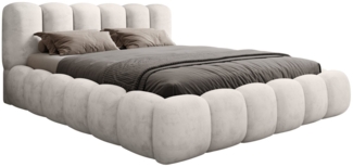 yourhouse24 Polsterbett Designer Dallas mit Bettkasten und Lattenrost (Bettgestell mit Lattenrost und Bettkasten), Veloursstoff, Steppkopfteil, Bettkasten, pflegeleicht, stilvoll