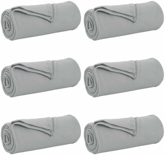 vidaXL Wohndecken 6 Stück Grau 170 x 130 cm Fleece 42017057