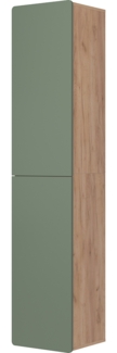 Vicco Hochschrank Grün/Goldkraft Eiche 36.6x171.6 cm, Izan