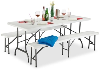 Bierzeltgarnitur klappbar weiß 10022837