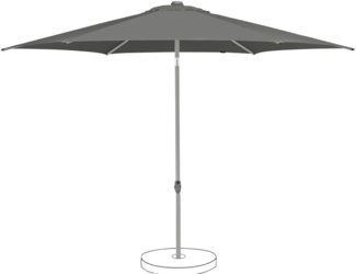 Suncomfort by Glatz Sonnenschirm / Mittelmastschirm "Pop Up 250", stone grey, Ø 250cm