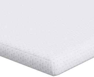 vidaXL Matratzenauflage Weiß 200x200 cm Jacquard Stoff 4106186