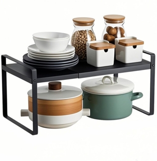 NUODWELL Schwerlastregal Erweiterbares Metall Schrankregal, Küchengewürzregal Theken Lagerregal