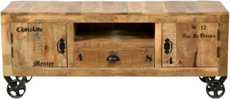 Lowboard Mangoholz Kommode Sideboard TV Fernseher Hifi Wohnzimmer Schrank