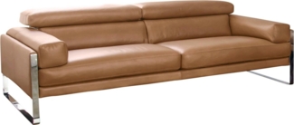 CALIA ITALIA 2,5-Sitzer Romeo, Designsofa der Extraklasse mit tollem Sitzkomfort, Designkufenfuß und hochwertigem Lederbezug