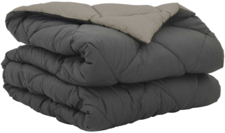 vidaXL Sommerdecke Hellgrau und Anthrazit 200x140 cm Mikrofaser 42025513