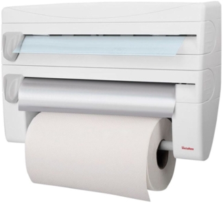 3-in-1 Folienhalter Küchenrollenhalter Folienabroller Wandrollenhalter Folienschneider Frischhaltefolienhalter Alufolienhalter Küchenzubehör