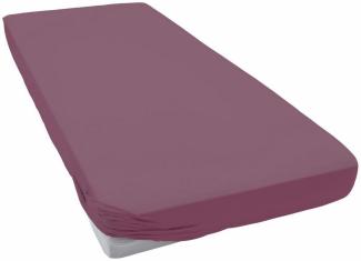 Estella Zwirnjersey Spannbetttuch für Boxspring Topper 180-200x200x7 cm aubergine (670)