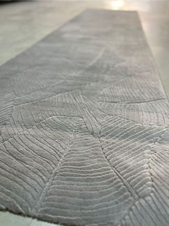 Rutschfester Grauer Läuferteppich 80 x 400 cm Polyester Grau 88687852 [en. casa]