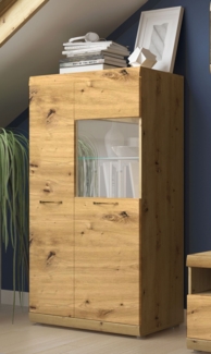 Standvitrine ""Silver"" Glasvitrine 88 cm artisan Eiche