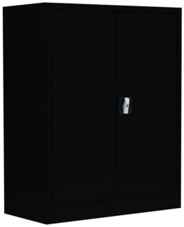 Stahl-Aktenschrank Metallschrank abschließbar Büroschrank Stahlschrank 100 x 80 x 38,3 cm Schwarz 530319