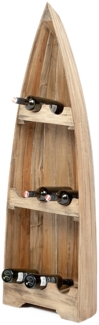 Weinregal VINO-L 150cm Antik-Natural Mahagony Bootsregal Vintage Eckregal