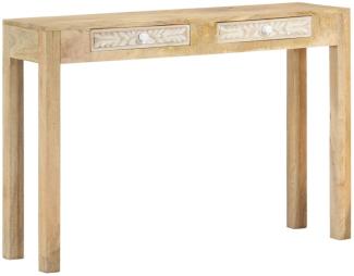 vidaXL Konsolentisch 110x30x75 cm Gebleichtes Massivholz Mango 351617