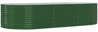 vidaXL Hochbeet Grün 291x140x68 cm Verzinkter Stahl 319098