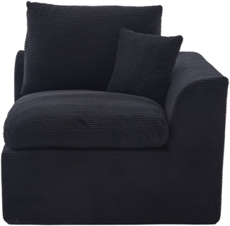 LVHOM Modulares Eckteil 1 St, Eckmodul mit Kissen, 1-Sitzer-Sofa aus Cordstoff, Frei kombinierbar, 101 x 102 x 84 cm