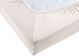 Visaggio Spannbettlaken Jersey aus 100% Baumwolle Boxspringbett / Wasserbett Spannbetttuch, Jersey, Gummizug: rundum, Spannbettlaken, für Matratzenhöhen bis 32 cm, Steghöhe 40 cm