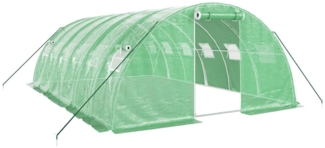 vidaXL Gewächshaus mit Stahlrahmen Grün 24 m² 6x4x2 m 3188062
