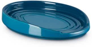 LE CREUSET Schüssel Löffelablage oval deep teal 16cm, Steingut, (Schüsseln & Schalen)