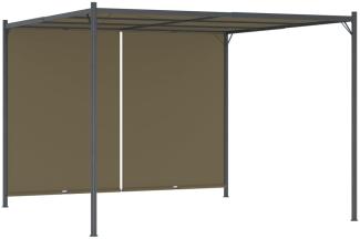 vidaXL Gartenpergola mit Ausziehbarem Dach 3x3 m Taupe 180 g/m² 312225