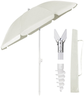 Sekey Sonnenschirm Ø180 cm Balkonschirm Terrassenschirm mit Schutzhülle und Bodenhülse, LxB: 180,00x180,00 cm, UV-Schutz 50+, höhenverstellbar, beidseitig um 30° knickbar