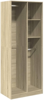 Kleiderschrank Sonoma-Eiche Holzwerkstoff Sonoma Eiche: 80 x 50 x 200 cm / 2 Böden