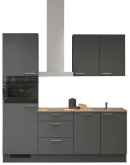 nobilia® Küchenzeile Oslo, individuell anpassbar, gratis Küchenplanung mit Profis, (210 Breite), vormontiert, wahlw. mit E-Geräten, inkl. Lieferung