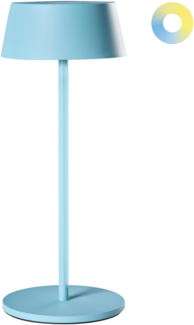 Kabellose LED Tischlampe GUDER mit Dimmer Metall Blau