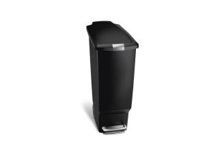 simplehuman Mülleimer Schmaler Treteimer 40 Liter Schwarz