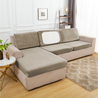 Rosnek Sofahusse Stretch, Samt, mit elastischer Unterseite, für Sofa