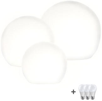 s.luce Globe Set Garten Kugelleuchten Weiß