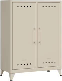 Bisley Fern Middle Sideboard aus Metall | Metallschrank im Retro-Instustrial Design in lichtgrau, FERMID-645