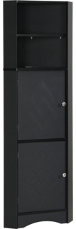 MODFU Hochschrank Moderner Minmalistischer Stil (Badschrank, Badmöbel, Eckschrank, 1-St, mit 2 Ablagefächern, 2 offenes Fach) mit verstellbarem Einlegeboden