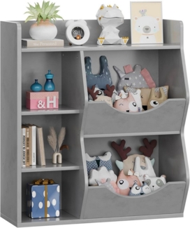 GarveeMore Kinderregal Bücherregal Kinder Spielzeugregal mit 5 Fächern 81x30x92cm