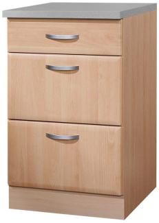 wiho Küchen Unterschrank Prag, inkl. Arbeitsplatte in den Tiefen 50 oder 60 cm, Höhe 85 cm