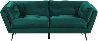3-Sitzer Sofa Samtstoff smaragdgrün LENVIK