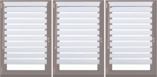 3 x Doppelrollo Klemmfix Weiß 90x150 cm 10023075
