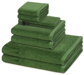 Vossen Vegan Life 8 tlg. Frottier-Set - 2 X Handtuch (50 X 100cm), 2 X Duschtuch (67 X 140cm), 2 X Gästetuch (40 X 60cm), 2 X Waschhandschuh (16 X 22cm) - 580 g/m2 - Clover