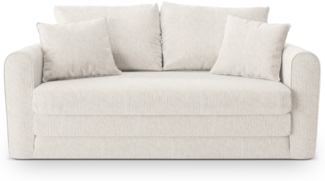 Micadoni Sofa Lido 2-Sitzer Strukturierter Stoff Helles Beige