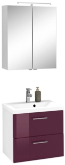 welltime Badmöbel-Set Venedig, (2-St), Spiegelschrank und Waschplatz